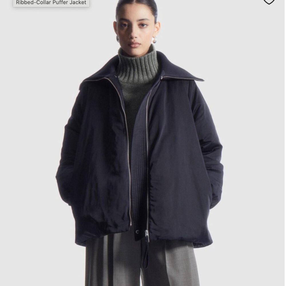 COS ribbed collar puffer jacket